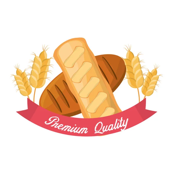 面包优质小麦营养食品 — 图库矢量图片