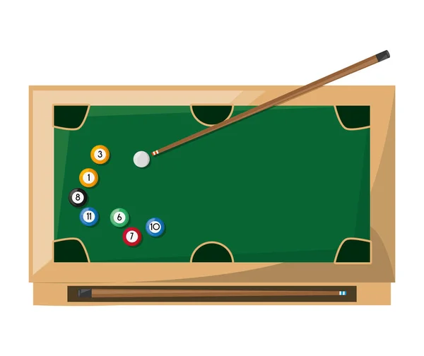 Piscina de bilhar passatempo jogar jogo — Vetor de Stock