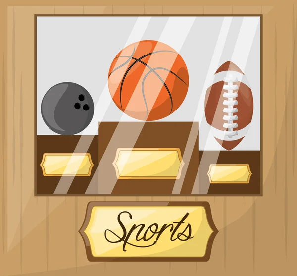 Bolas diferentes para competição de jogo de esporte — Vetor de Stock