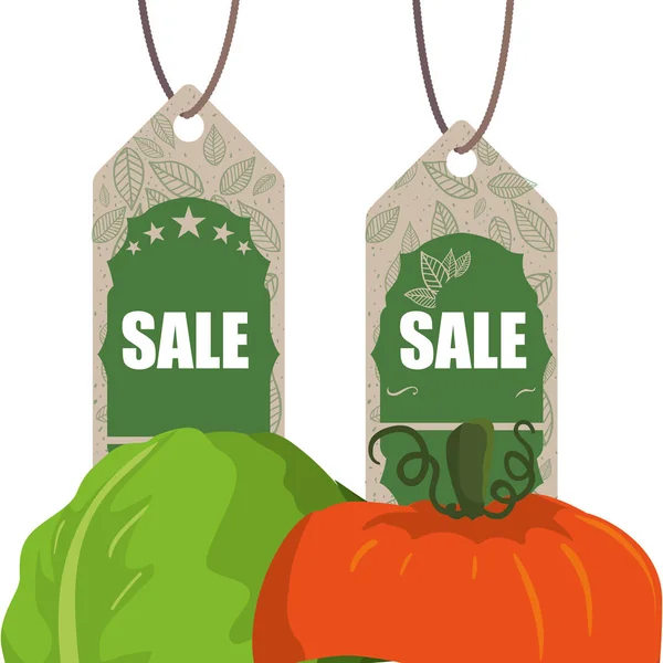 Satılık alışveriş sebze teklif — Stok Vektör
