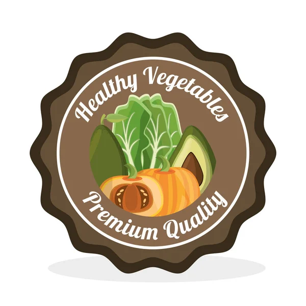 蔬菜优质标签 — 图库矢量图片
