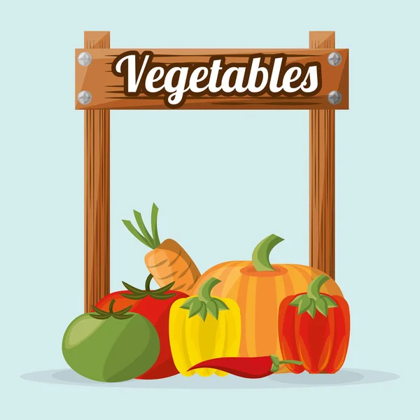 Овочі органічне зображення природи — стоковий вектор