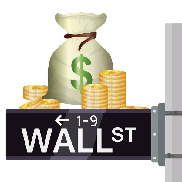 Wall street new york — Stock Vector