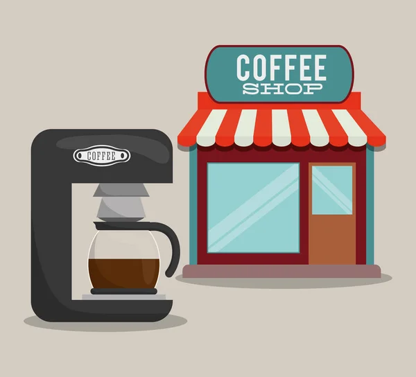 Máquina de café máquina de café — Vetor de Stock