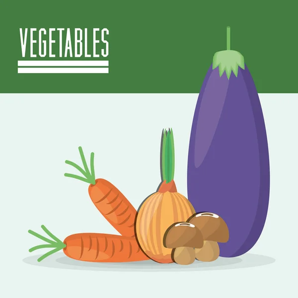 Овочі зображення органічного продукту харчування — стоковий вектор