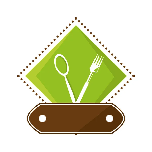 Comida saludable vegetariana etiqueta natural — Vector de stock