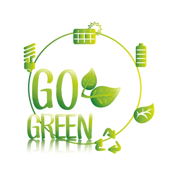 Go green eco schont Ressourcen — Stockvektor