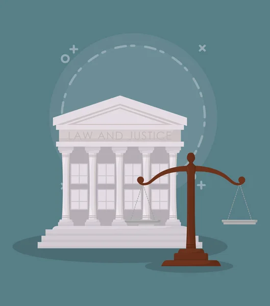 Diritto e giustizia design — Vettoriale Stock