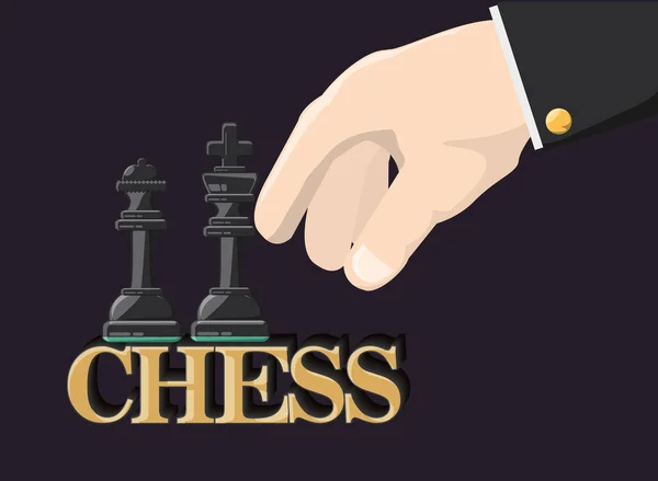 Jogo de xadrez design — Vetor de Stock