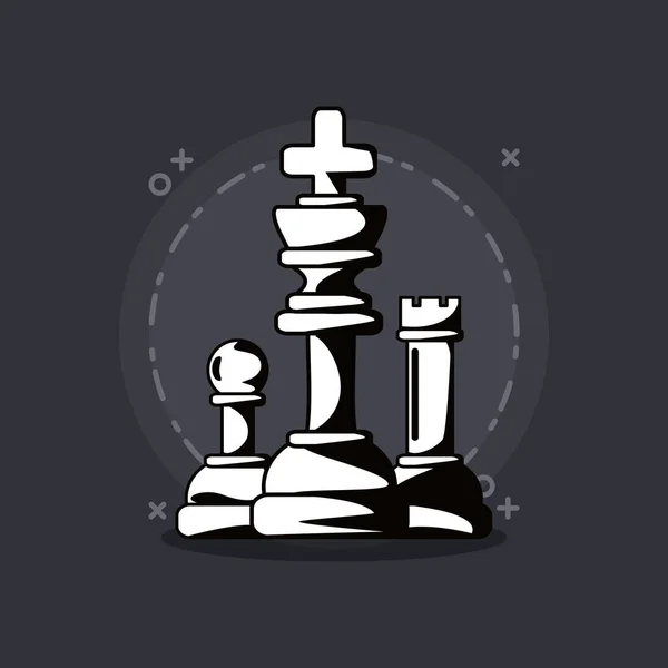 Sakk játék design — Stock Vector