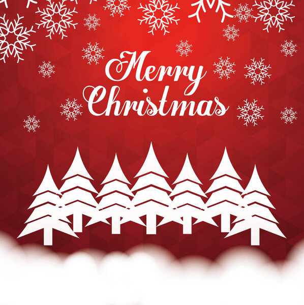 зимняя сосна и рождественский дизайн
