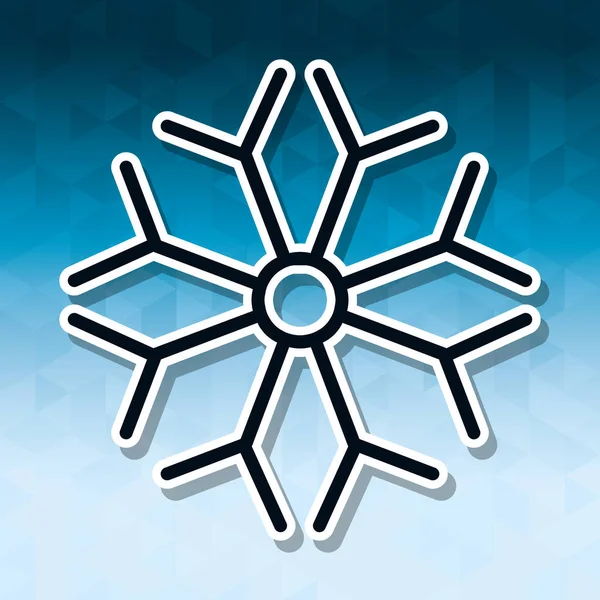 Snowflake winter and christmas design — Stock Vector