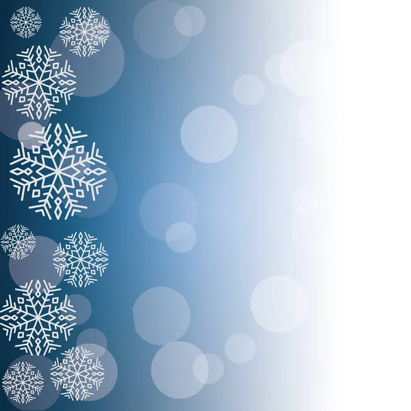 Flocons de neige hiver et Noël design — Image vectorielle