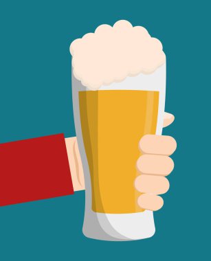 Bira cam içki ve el tasarım