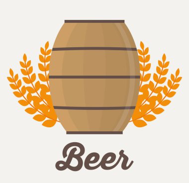 Bira varil ve buğday kulak tasarım