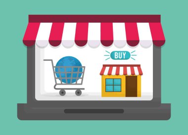 Online alışveriş ile ilgili simgeler