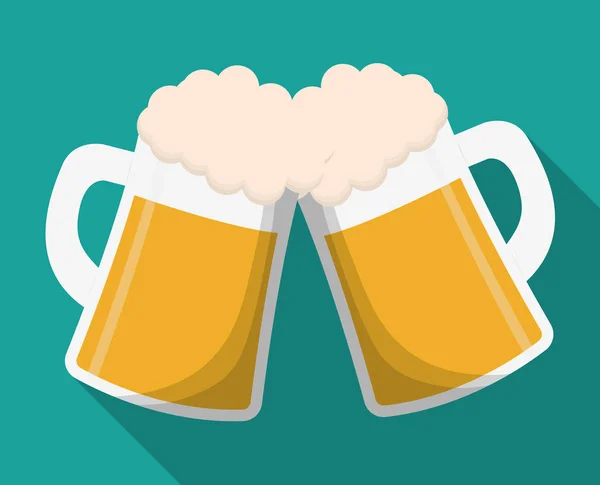 Bière verre boisson design — Image vectorielle