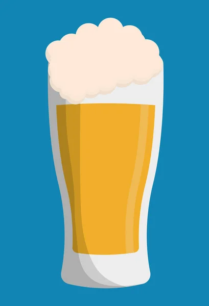 Design de bebida de vidro de cerveja — Vetor de Stock