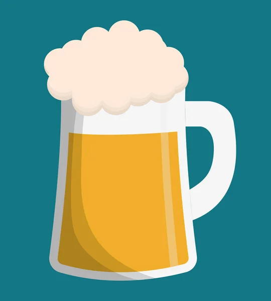Μπύρα ποτήρι ποτό σχεδιασμού — Διανυσματικό Αρχείο