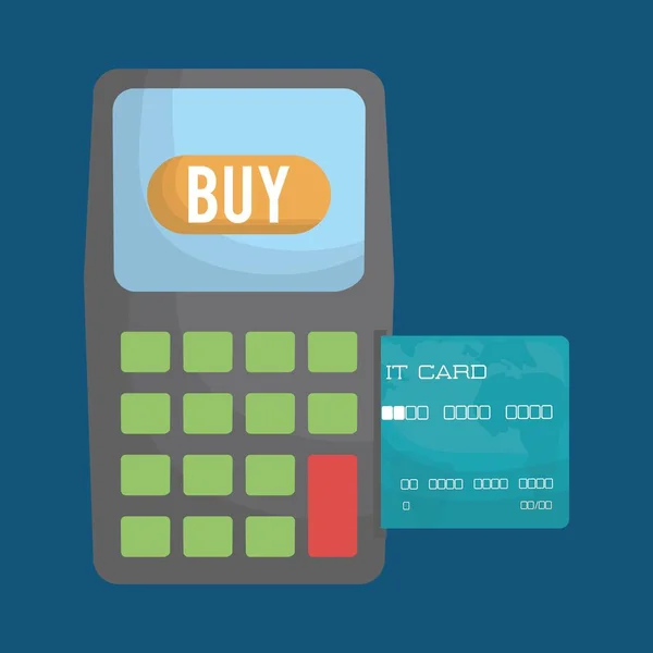 Dataphone e cartão de crédito —  Vetores de Stock
