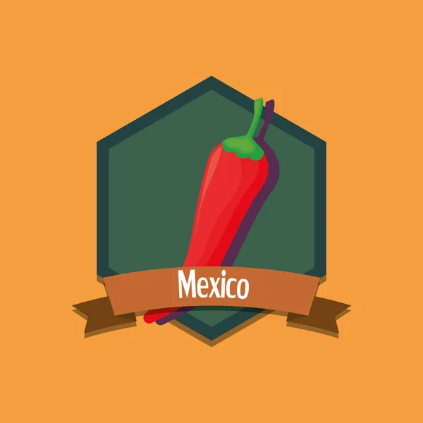 Design de emblema do México — Vetor de Stock