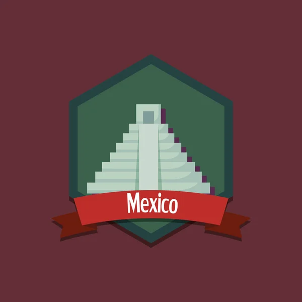 Diseño de emblema de mexico — Vector de stock