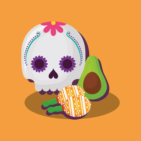 Crâne de sucre mexicain — Image vectorielle