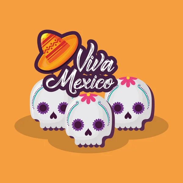 Viva Meksika tasarım — Stok Vektör