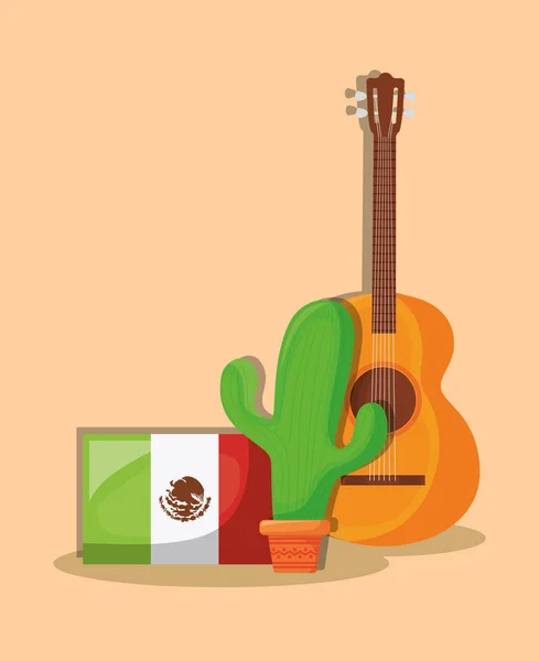 Diseño de Viva México — Vector de stock