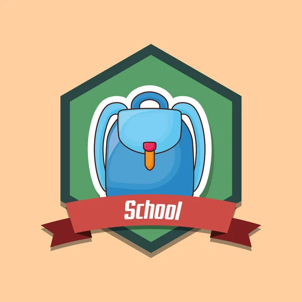 Emblema del diseño de la escuela — Archivo Imágenes Vectoriales