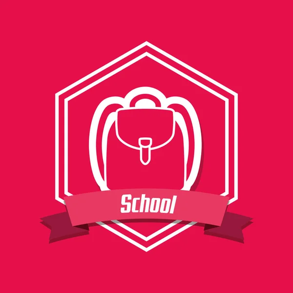 Emblema del design scolastico — Vettoriale Stock
