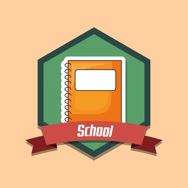 Emblem of school design — Stock Vector