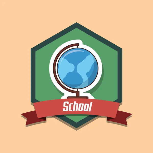 Emblema del diseño de la escuela — Vector de stock