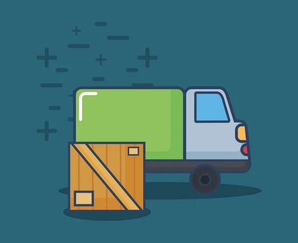 Kargo kamyonu tasarım — Stok Vektör