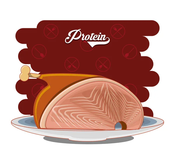 Dieta de proteínas alimentos saludables — Vector de stock