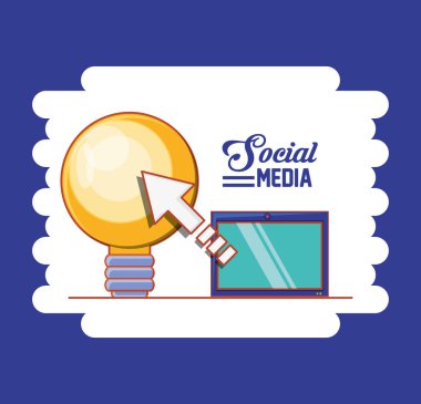 dizüstü bilgisayar ile Sosyal Medya simgeler