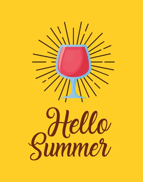 Hello summer design — Stock Vector