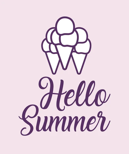 Olá Summer Design — Vetor de Stock
