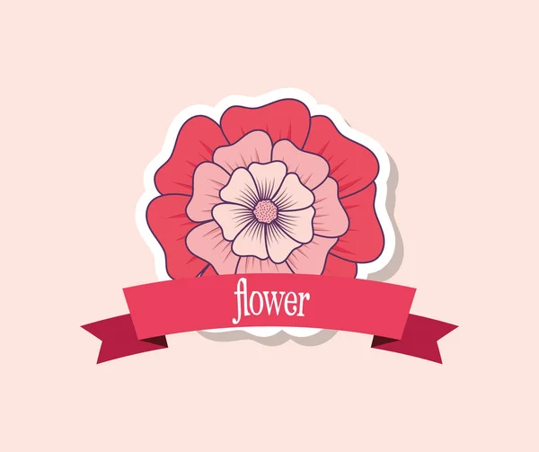 Belle conception de fleurs — Image vectorielle