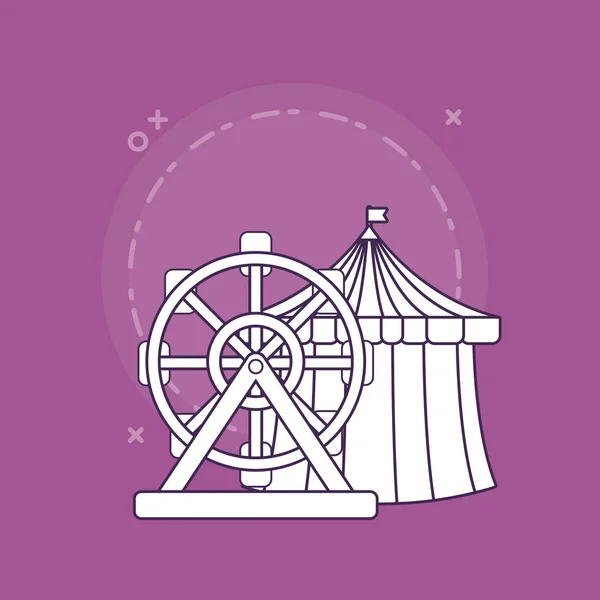 Conception de tente de cirque — Image vectorielle