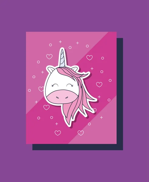 Cute unicorns design — Stock Vector