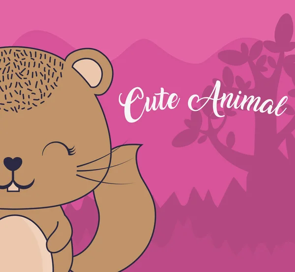 Design drăguț animale — Vector de stoc