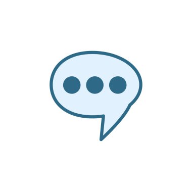 İzole iletişim balonu ikon çizgisi vektör tasarımı