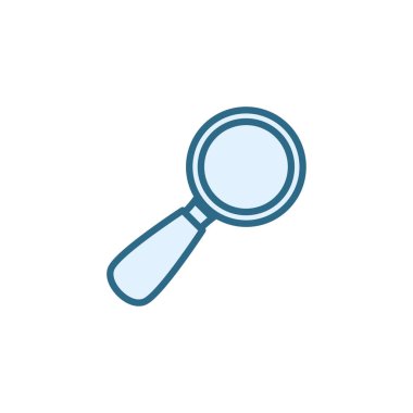 İzole lupe ikon çizgisi vektör tasarımı