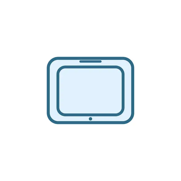 Diseño de vectores de línea de icono tableta digital — Vector de stock
