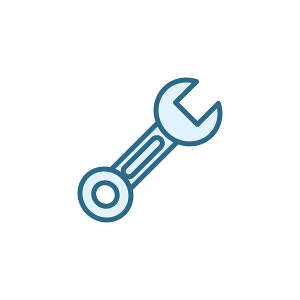 Isolated construction wrench icon line vector design — Stock Vector