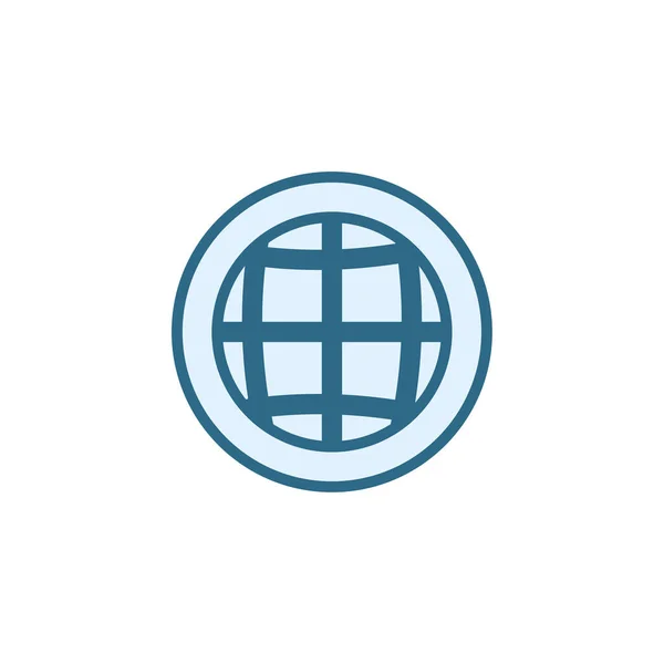 Elszigetelt globális gömb ikon vonal vektor tervezés — Stock Vector