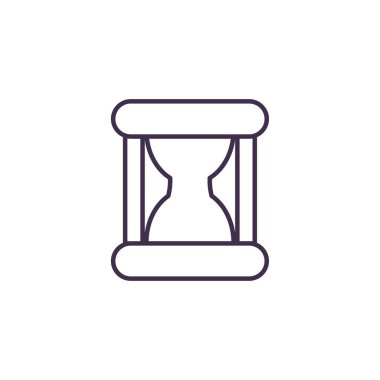 İzole edilmiş kum saati ikonu vektör tasarımı