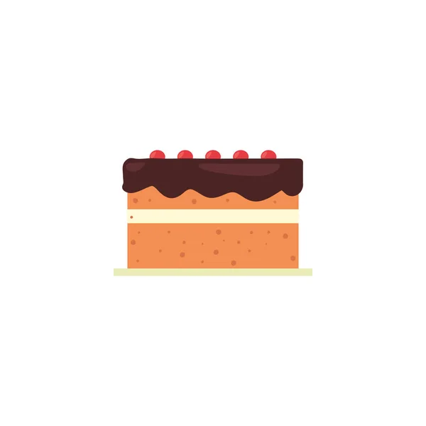 Isolé conception vectorielle icône gâteau sucré — Image vectorielle