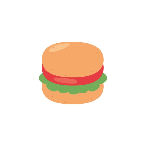 Diseño de vector de icono de hamburguesa aislada — Archivo Imágenes Vectoriales